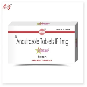 Alstar Anastrozole 1mg Tablet - Hormonal therapy for breast cancer, reducing estrogen levels to slow the growth of cancer cells.