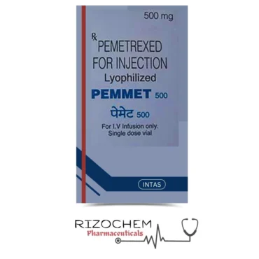 Pemmet Pemetrexed 100mg Injection - Quality Chemotherapy from Rizochem Pharmaceuticals.