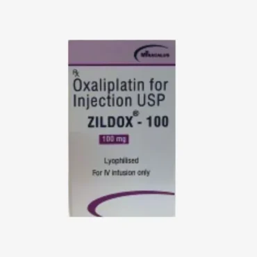 Zildox Oxaliplatin 100mg Injection for colon and rectal cancer treatment supplied by Rizochem Pharmaceuticals exporter from India.