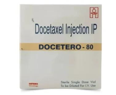 Docetaxel 80mg Injection – A chemotherapy medication used for treating breast, lung, prostate, and gastric cancers. Available for export from Rizochem Pharmaceuticals.