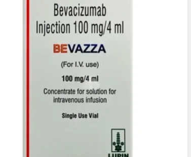 Bevacizumab 100mg Injection for cancer treatment by Rizochem Pharmaceuticals, used in managing various types of cancers including colorectal, lung, and breast cancer.