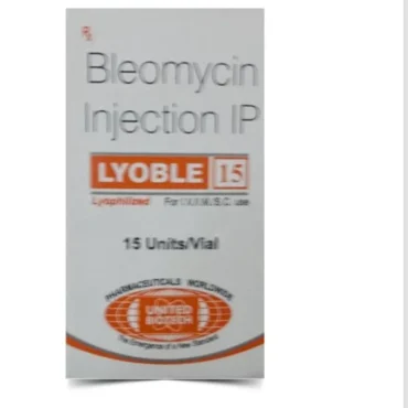 Bleomycin Injection 15IU Lyoblea - High-quality chemotherapy medication for cancer treatment, available at Rizochem Pharmaceuticals, a trusted global wholesaler and exporter.