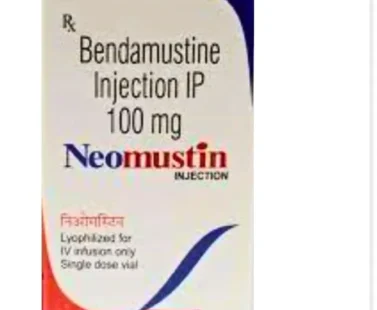 Bendamustine Injection 100mg - Antineoplastic medication for treating certain cancers, packaged in a sterile vial.