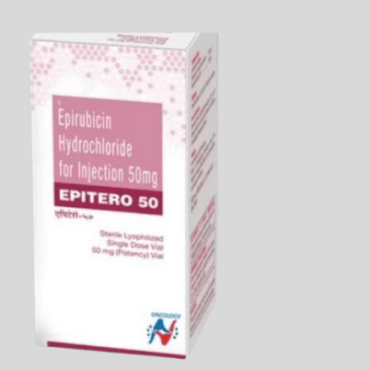 Epitero Epirubicin 50mg Injection – Potent anthracycline-based chemotherapy used for breast cancer and other cancers. Offered for international export by Rizochem Pharmaceuticals.