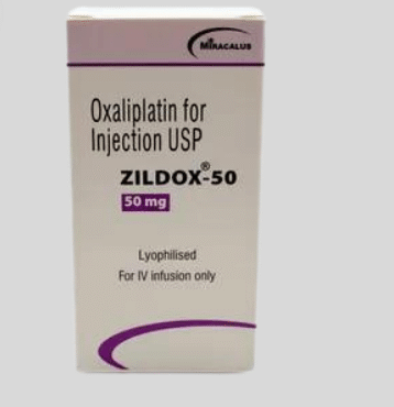 Zildox Oxaliplatin 50mg Injection exporter and global supplier from India – Rizochem Pharmaceuticals oncology medicine for colon and rectal cancer treatment.