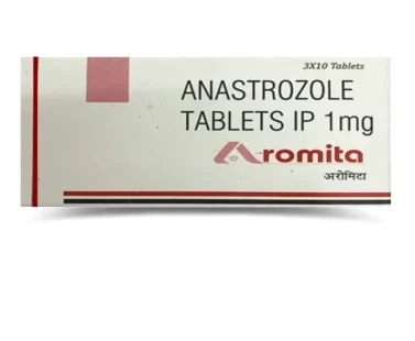 Aromita Anastrozole 1mg Tablet - Hormonal therapy for breast cancer, reducing estrogen production to slow the growth of hormone-sensitive tumors.