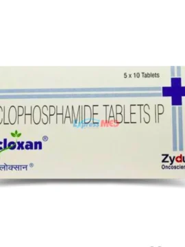 Cyclophosphamide Tablet 50mg Cycloxan - Chemotherapy medication used to treat various cancers, available at Rizochem Pharmaceuticals.