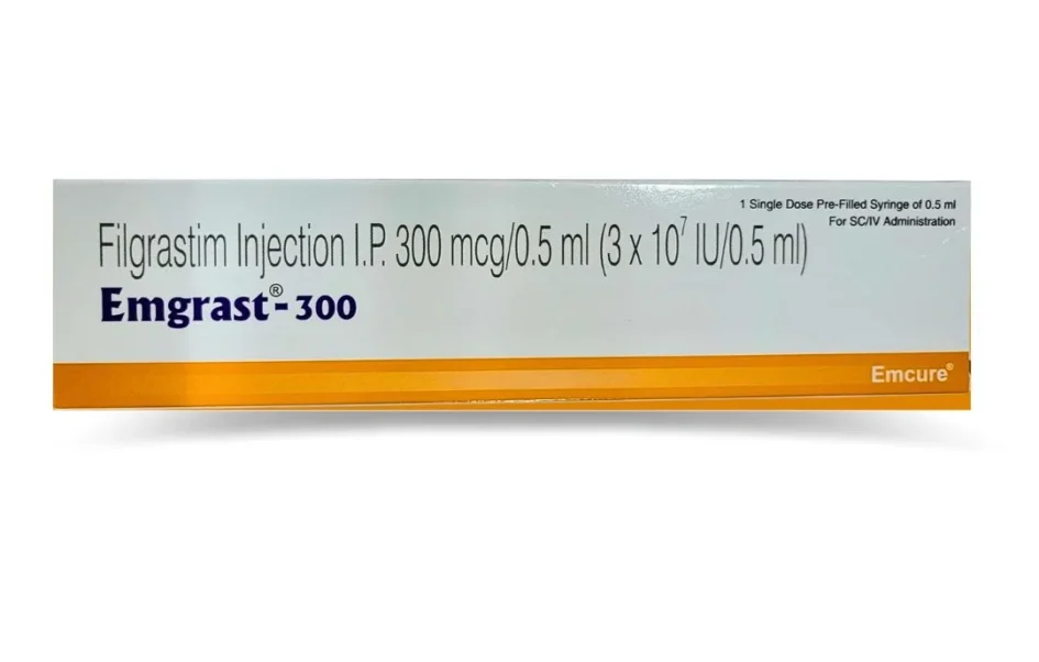 Filgrastim 300mcg Injection Emgrast - Quality Medication from Rizochem Pharmaceuticals.