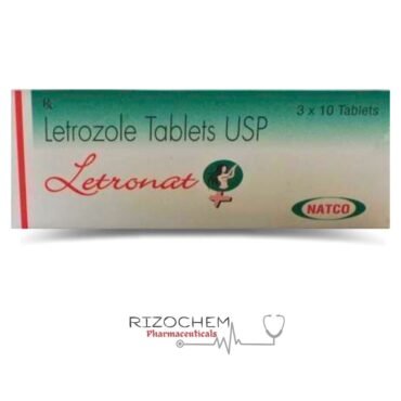 Letronat Letrozole 2.5mg Tablet by Rizochem Pharmaceuticals – Used for treating breast cancer in postmenopausal women.