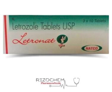 Letronat Letrozole 2.5mg Tablet by Rizochem Pharmaceuticals – Used for treating breast cancer in postmenopausal women.