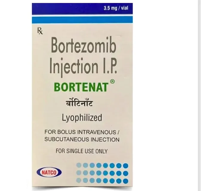 Bortenat Bortezomib Injection 3.5 mg, a cancer treatment medication offered by Rizochem Pharmaceuticals Wholesaler & Exporter for effective chemotherapy solutions.