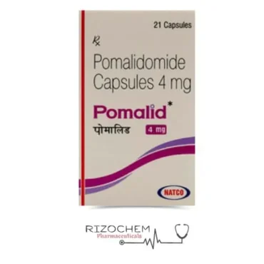 Rizochem Pharmaceuticals' Pomalidomide 4 mg Capsule Pomalid for treating multiple myeloma.