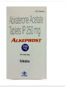 Abiraterone Acetate 250 mg Tablet Alkeprost - Effective treatment for advanced prostate cancer, promoting hormone regulation and tumor growth suppression.