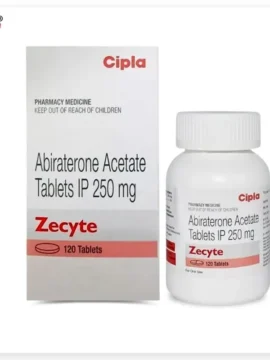 Abiraterone Acetate 250mg Tablets - Medication for managing advanced prostate cancer by inhibiting androgen production.