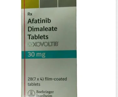 Afatinib 30 mg Tablet Xovoltib - Targeted therapy medication for non-small cell lung cancer, inhibiting cancer cell growth by blocking EGFR pathways.