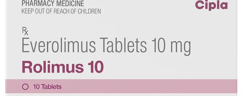Rolimus Everolimus 10mg Tablets – Targeted therapy for certain cancers and prevention of organ transplant rejection, available from Rizochem Pharmaceuticals.