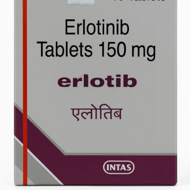 Erlotib Erlotinib 150mg Tablet – Targeted cancer therapy used in the treatment of non-small cell lung cancer and pancreatic cancer.