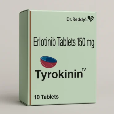 Tyrokinin Erlotinib 150 mg Tablet – Targeted therapy for non-small cell lung cancer, available through Rizochem Pharmaceuticals