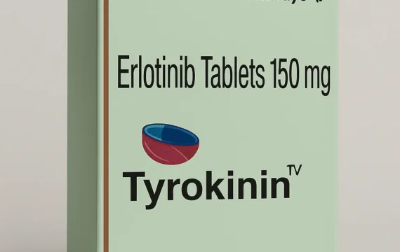 Tyrokinin Erlotinib 150 mg Tablet – Targeted therapy for non-small cell lung cancer, available through Rizochem Pharmaceuticals