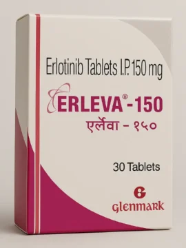 Erleva Erlotinib 150mg Tablet – Targeted cancer therapy used for treating non-small cell lung cancer, offered by Rizochem Pharmaceuticals