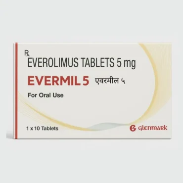 Evertor Everolimus 5mg Tablet – Prescribed for cancer treatment and transplant rejection prevention, supplied by Rizochem Pharmaceuticals.
