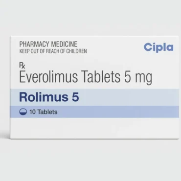 Rolimus Everolimus 5mg Tablets – Used in cancer therapy and organ transplant rejection prevention, available at Rizochem Pharmaceuticals.