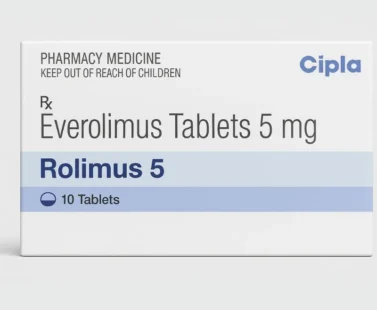 Rolimus Everolimus 5mg Tablets – Used in cancer therapy and organ transplant rejection prevention, available at Rizochem Pharmaceuticals.