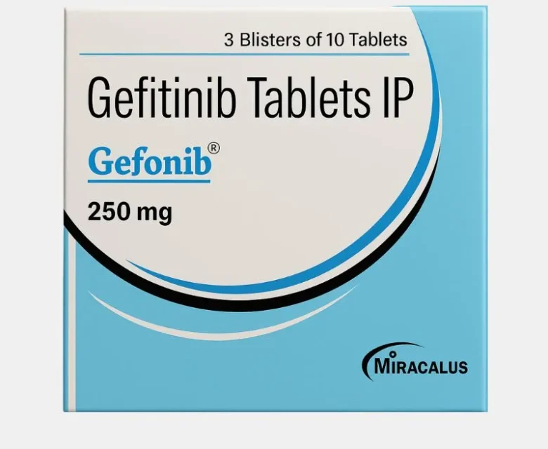Gefitinib 250 mg Tablet – Targeted therapy medication for non-small cell lung cancer (NSCLC), supplied by Rizochem Pharmaceuticals Wholesaler & Exporter