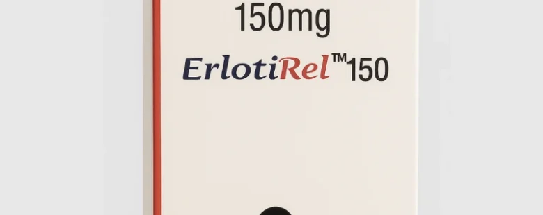 Erlotirel Erlotinib 150mg Tablet – An EGFR inhibitor used for treating non-small cell lung cancer and pancreatic cancer, available from Rizochem Pharmaceuticals.