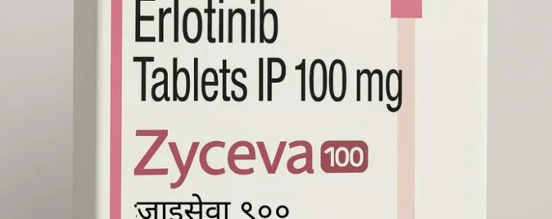 Zyceva Erlotinib 100mg Tablet – Targeted therapy medication for non-small cell lung cancer and pancreatic cancer, supplied by Rizochem Pharmaceuticals.