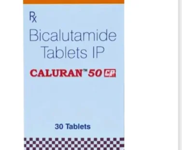 Caluran Bicalutamide 50mg Tablet - Rizochem Pharmaceuticals Wholesaler & Exporter - Hormone therapy medication used for prostate cancer treatment.