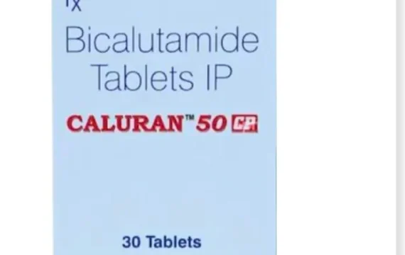 Caluran Bicalutamide 50mg Tablet - Rizochem Pharmaceuticals Wholesaler & Exporter - Hormone therapy medication used for prostate cancer treatment.