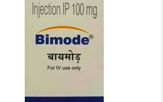 Bendamustine 100mg Injection Bimode vial, used for chemotherapy treatment of certain cancers, available at Rizochem Pharmaceuticals Wholesaler & Exporter