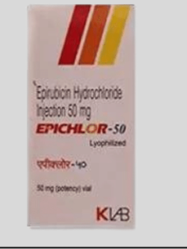 Epichlor Epirubicin 50mg Injection – A potent anthracycline chemotherapy agent used to treat breast cancer and other solid tumors. Exported globally by Rizochem Pharmaceuticals