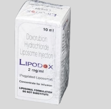 Lipodox Doxorubicin Injection 2mg/ml – A liposomal anthracycline chemotherapy drug used for treating breast cancer, ovarian cancer, multiple myeloma, and Kaposi's sarcoma. Available for export from Rizochem Pharmaceuticals.