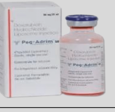 Peg-Adrim Doxorubicin 50mg Injection – A pegylated liposomal anthracycline chemotherapy drug used for treating breast cancer, ovarian cancer, multiple myeloma, and Kaposi's sarcoma. Available for export from Rizochem Pharmaceuticals.