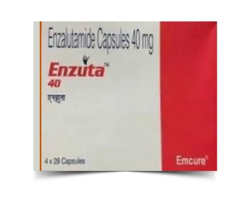 Enzuta Enzalutamide 40mg Capsule – An androgen receptor inhibitor used for the treatment of advanced and metastatic prostate cancer. Available for global export by Rizochem Pharmaceuticals.