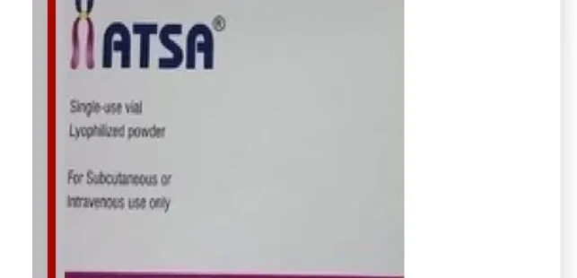 Azacitidine 100mg Injection ATSA - Chemotherapy agent used to treat myelodysplastic syndromes and acute myeloid leukemia by inhibiting cancer cell proliferation.