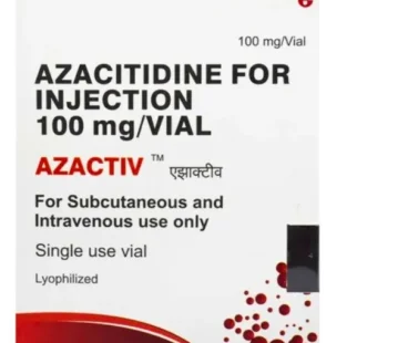 Azacitidine 100mg Injection Azactiv – chemotherapy drug used in the treatment of myelodysplastic syndromes and certain types of cancer, available at Rizochem Pharmaceuticals Wholesaler & Exporter