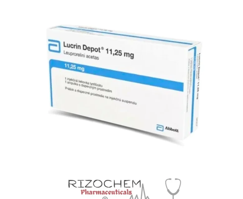 Leuprolide injection 11.25mg Lucrin Depot by Rizochem Pharmaceuticals: Hormonal therapy used to treat prostate cancer and other hormone-responsive conditions.