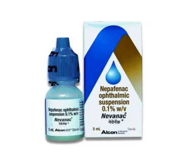 Nepafenac 5ml Nevanac Eye Drop by Rizochem Pharmaceuticals - anti-inflammatory eye drop used to reduce pain and swelling after cataract surgery.