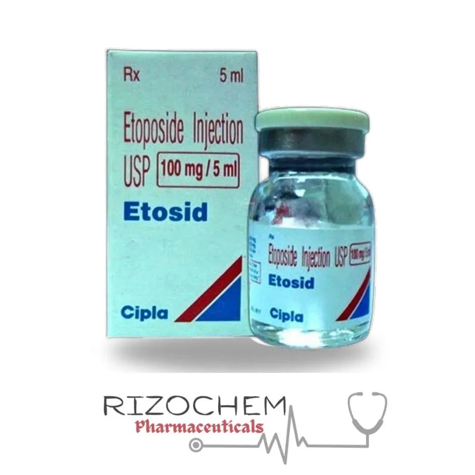 Etoposide 100mg Injection Etosid - Quality Medication from Rizochem Pharmaceuticals.