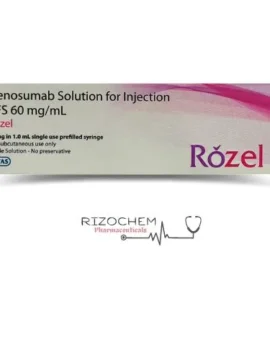 Rozel Injection (Denosumab 60mg) vial for osteoporosis treatment - Rizochem Pharmaceuticals Exporter