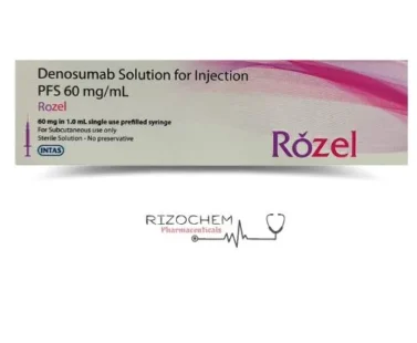 Rozel Injection (Denosumab 60mg) vial for osteoporosis treatment - Rizochem Pharmaceuticals Exporter