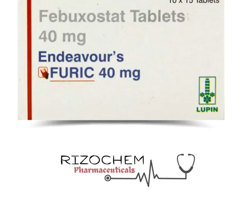 Febuxostat 40mg Tablet Furic for gout treatment by Rizochem Pharmaceuticals