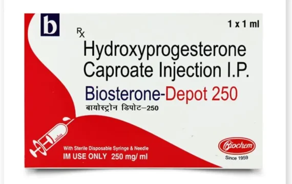 Hydroxyprogesterone Injection 250mg Biosterone Depot - Rizochem Pharmaceuticals, hormone therapy injection for various medical uses.