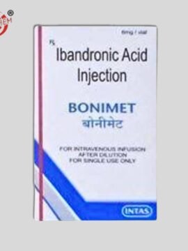 Ibandronic Acid Injection, 6mg Bonimet is used to treat high levels of a mineral called calcium in people who have cancer.