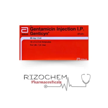 Gentamicin Injection 80mg Genticyn - Quality Medication from Rizochem Pharmaceuticals Wholesaler & Exporter.