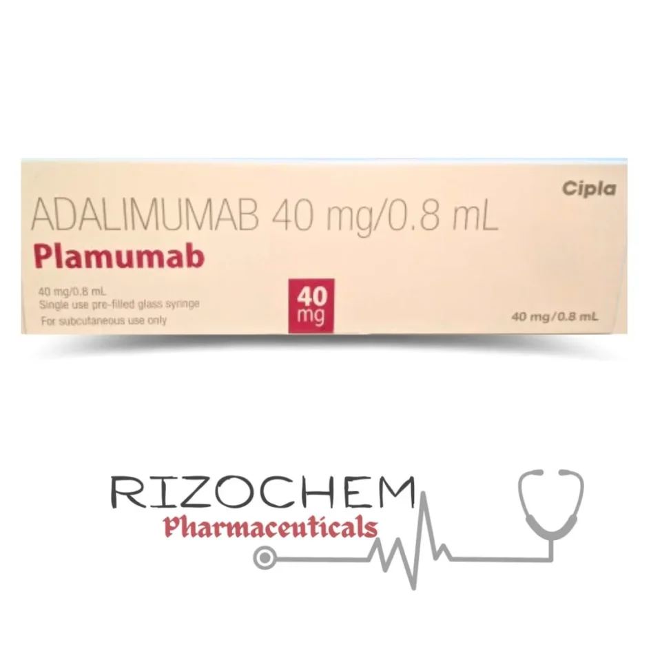 Adalimumab 40mg Injection Plamumab - Quality Medication from Rizochem Pharmaceuticals.