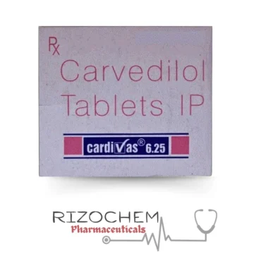 Carvedilol 6.25mg Tablet Cardivas - Quality Medication from Rizochem Pharmaceuticals.